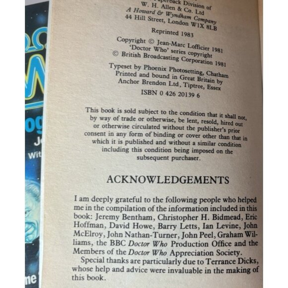 Lofficier Doctor Who Programme Guide Vol 1 & 2 1983 Lot of 2 Paperback - Picture 6 of 6